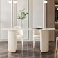 Minimalist Oval Shape White Dining Table Standard Sintered Stone Dining Table for Kitchen Clearhalo ' dining_table' 'Dining Tables & Seating' 'Dining Tables' 'furn' 'furn_dining_table' 'Furniture' 'furniture_dining_table' 'Kitchen & Dining Furniture' 'kitchen&dining_furn' 'kitchen' 'kitchen_dining_table' 4439626