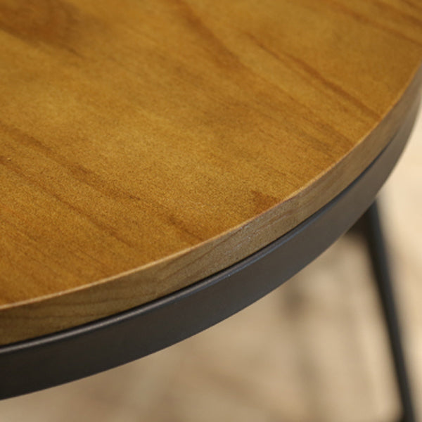 Modern Style Bar Chair with Low Back Footrest Round Seat Iron Legs for Kitchen Bar Clearhalo 'Bar Furniture' 'Bar Stools' 'bar_stools' 'furn' 'furn_bar_stools' 'furniture_bar_stools' 'Kitchen & Dining Furniture' 'kitchen&dining_furn' 'kitchen' 'kitchen_furn' Furniture' 4439677