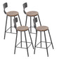 Modern Style Bar Chair with Low Back Footrest Round Seat Iron Legs for Kitchen Bar 4 Piece Set Non-Upholstered Bar Stool(30"H) Clearhalo 'Bar Furniture' 'Bar Stools' 'bar_stools' 'furn' 'furn_bar_stools' 'furniture_bar_stools' 'Kitchen & Dining Furniture' 'kitchen&dining_furn' 'kitchen' 'kitchen_furn' Furniture' 4439683