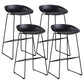 Modern Style Bar-stool Sled Metal Legs Bucket PP Seat Barstool with Footrest for Bar Black 4 Piece Set Clearhalo 'Bar Furniture' 'Bar Stools' 'bar_stools' 'furn' 'furn_bar_stools' 'furniture_bar_stools' 'Kitchen & Dining Furniture' 'kitchen&dining_furn' 'kitchen' 'kitchen_furn' Furniture' 4439778