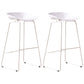 Modern Style Bar-stool Sled Metal Legs Bucket PP Seat Barstool with Footrest for Bar White 2 Piece Set Clearhalo 'Bar Furniture' 'Bar Stools' 'bar_stools' 'furn' 'furn_bar_stools' 'furniture_bar_stools' 'Kitchen & Dining Furniture' 'kitchen&dining_furn' 'kitchen' 'kitchen_furn' Furniture' 4439782