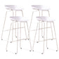 Modern Style Bar-stool Sled Metal Legs Bucket PP Seat Barstool with Footrest for Bar White 4 Piece Set Clearhalo 'Bar Furniture' 'Bar Stools' 'bar_stools' 'furn' 'furn_bar_stools' 'furniture_bar_stools' 'Kitchen & Dining Furniture' 'kitchen&dining_furn' 'kitchen' 'kitchen_furn' Furniture' 4439784