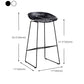 Modern Style Bar-stool Sled Metal Legs Bucket PP Seat Barstool with Footrest for Bar Clearhalo 'Bar Furniture' 'Bar Stools' 'bar_stools' 'furn' 'furn_bar_stools' 'furniture_bar_stools' 'Kitchen & Dining Furniture' 'kitchen&dining_furn' 'kitchen' 'kitchen_furn' Furniture' 4439787