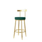Glam Style Bar-stool Metal Legs Round Seat Barstool with Footrest for Kitchen Clearhalo 'Bar Furniture' 'Bar Stools' 'bar_stools' 'furn' 'furn_bar_stools' 'furniture_bar_stools' 'Kitchen & Dining Furniture' 'kitchen&dining_furn' 'kitchen' 'kitchen_furn' Furniture' 4439796