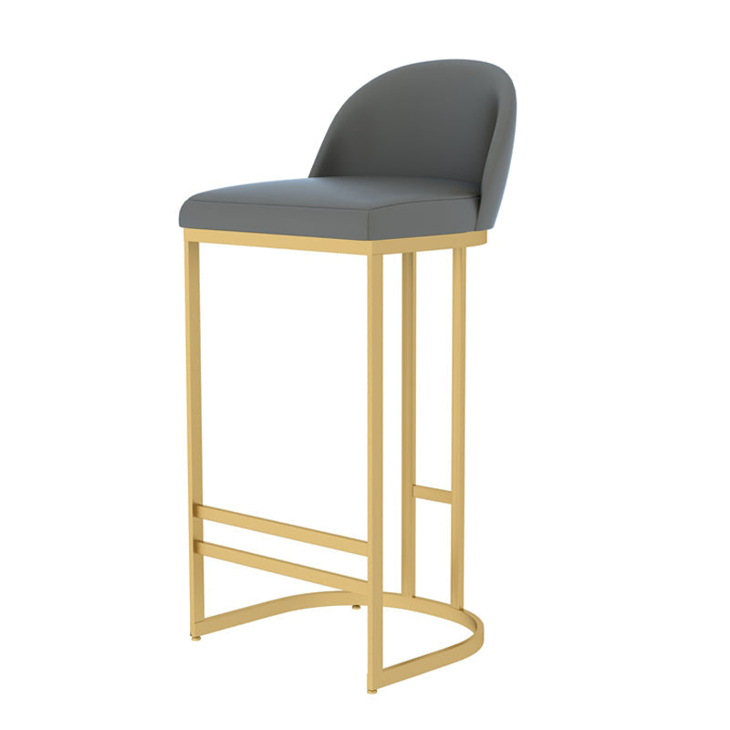 Modern Style Bar-stool Sled Metal Leg Leather Bucket Seat Barstool for Kitchen Clearhalo 'Bar Furniture' 'Bar Stools' 'bar_stools' 'furn' 'furn_bar_stools' 'furniture_bar_stools' 'Kitchen & Dining Furniture' 'kitchen&dining_furn' 'kitchen' 'kitchen_furn' Furniture' 4439826