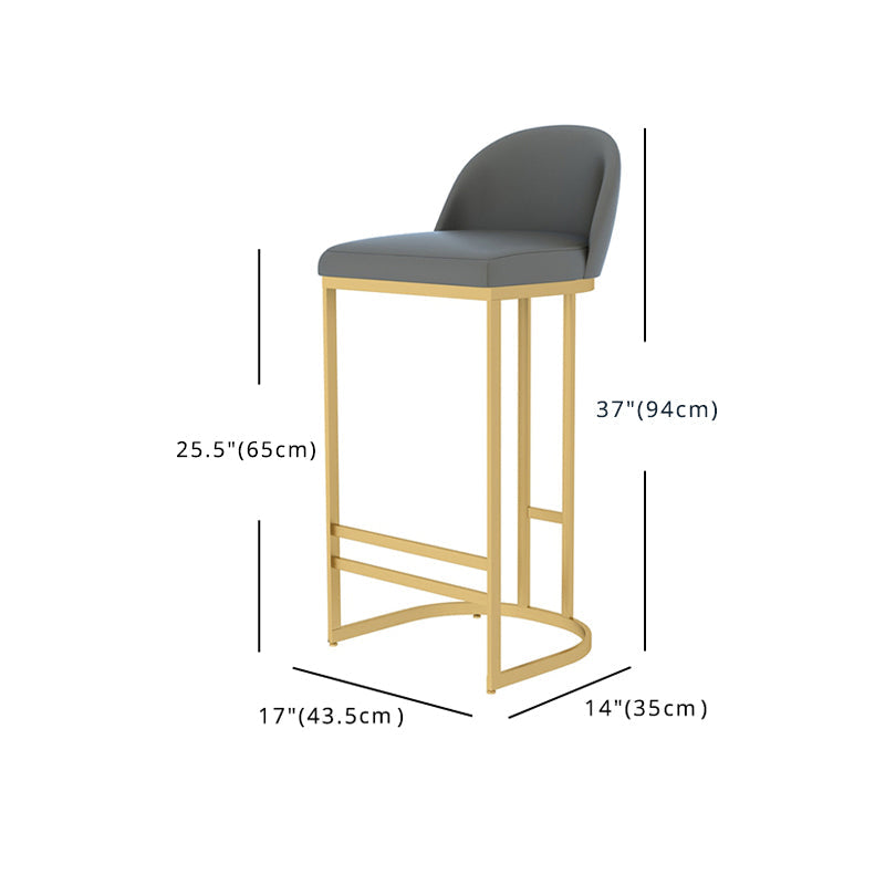 Modern Style Bar-stool Sled Metal Leg Leather Bucket Seat Barstool for Kitchen Clearhalo 'Bar Furniture' 'Bar Stools' 'bar_stools' 'furn' 'furn_bar_stools' 'furniture_bar_stools' 'Kitchen & Dining Furniture' 'kitchen&dining_furn' 'kitchen' 'kitchen_furn' Furniture' 4439831