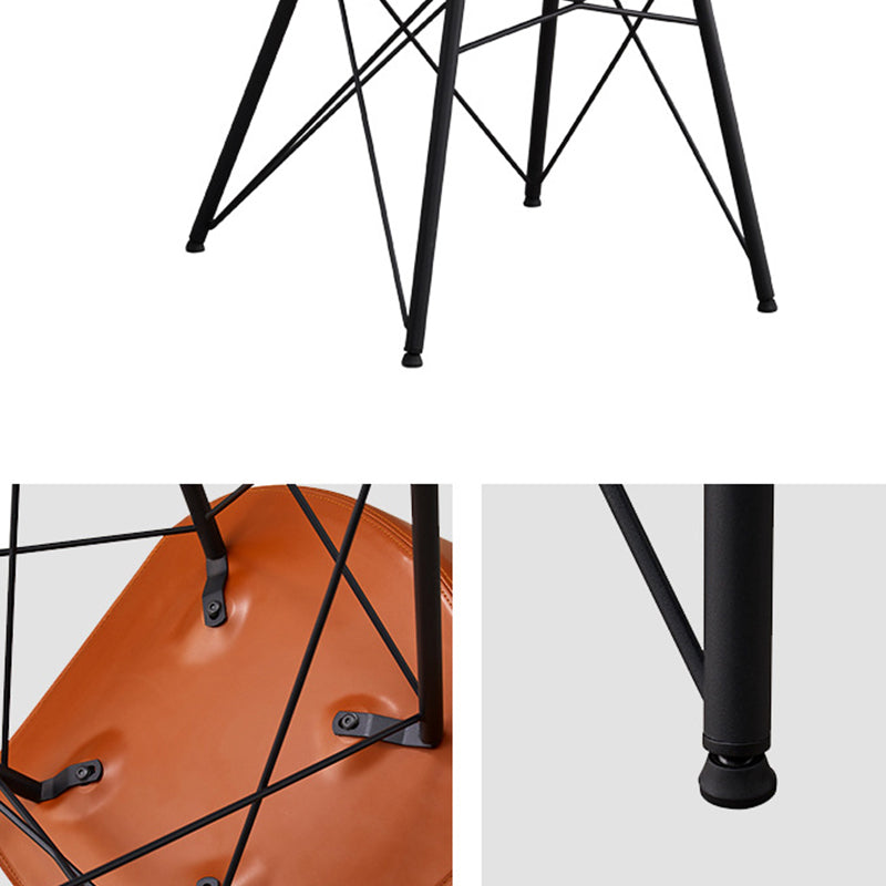 Modern Style Bar-stool Metal Legs with Footrest Leather Bucket Seat for Kitchen Bar Clearhalo 'Bar Furniture' 'Bar Stools' 'bar_stools' 'furn' 'furn_bar_stools' 'furniture_bar_stools' 'Kitchen & Dining Furniture' 'kitchen&dining_furn' 'kitchen' 'kitchen_furn' Furniture' 4439842