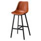 Modern Style Bar-stool Metal Legs with Footrest Leather Bucket Seat for Kitchen Bar Brown 1 Piece Clearhalo 'Bar Furniture' 'Bar Stools' 'bar_stools' 'furn' 'furn_bar_stools' 'furniture_bar_stools' 'Kitchen & Dining Furniture' 'kitchen&dining_furn' 'kitchen' 'kitchen_furn' Furniture' 4439845