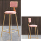 Glam Style Bar-stool Metal Legs Round Velvet Seat Barstool for Kitchen Clearhalo 'Bar Furniture' 'Bar Stools' 'bar_stools' 'furn' 'furn_bar_stools' 'furniture_bar_stools' 'Kitchen & Dining Furniture' 'kitchen&dining_furn' 'kitchen' 'kitchen_furn' Furniture' 4439864