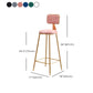 Glam Style Bar-stool Metal Legs Round Velvet Seat Barstool for Kitchen Clearhalo 'Bar Furniture' 'Bar Stools' 'bar_stools' 'furn' 'furn_bar_stools' 'furniture_bar_stools' 'Kitchen & Dining Furniture' 'kitchen&dining_furn' 'kitchen' 'kitchen_furn' Furniture' 4439914