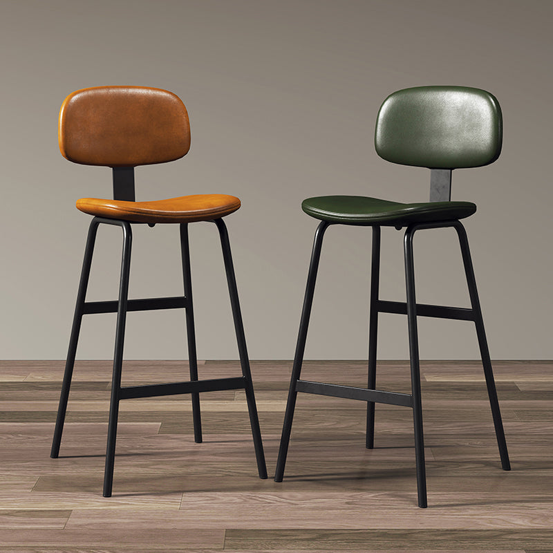 Modern Style Bar-stool Metal Legs Bucket Leather Seat Barstool for Restaurant Kitchen Clearhalo 'Bar Furniture' 'Bar Stools' 'bar_stools' 'furn' 'furn_bar_stools' 'furniture_bar_stools' 'Kitchen & Dining Furniture' 'kitchen&dining_furn' 'kitchen' 'kitchen_furn' Furniture' 4439918