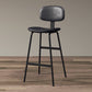 Modern Style Bar-stool Metal Legs Bucket Leather Seat Barstool for Restaurant Kitchen Black 1 Piece Bar Stool(30"H) Clearhalo 'Bar Furniture' 'Bar Stools' 'bar_stools' 'furn' 'furn_bar_stools' 'furniture_bar_stools' 'Kitchen & Dining Furniture' 'kitchen&dining_furn' 'kitchen' 'kitchen_furn' Furniture' 4439922