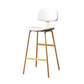 Modern Style Bar-stool Metal Legs Bucket Leather Seat Barstool for Restaurant Kitchen Clearhalo 'Bar Furniture' 'Bar Stools' 'bar_stools' 'furn' 'furn_bar_stools' 'furniture_bar_stools' 'Kitchen & Dining Furniture' 'kitchen&dining_furn' 'kitchen' 'kitchen_furn' Furniture' 4439924