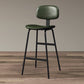 Modern Style Bar-stool Metal Legs Bucket Leather Seat Barstool for Restaurant Kitchen Blackish Green 1 Piece Clearhalo 'Bar Furniture' 'Bar Stools' 'bar_stools' 'furn' 'furn_bar_stools' 'furniture_bar_stools' 'Kitchen & Dining Furniture' 'kitchen&dining_furn' 'kitchen' 'kitchen_furn' Furniture' 4439939