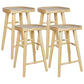 Modern Style Bar-stool Wooden Legs Barstool with Footrest for Restaurant 4 Piece Set Counter Stool(26"H) Clearhalo 'Bar Furniture' 'Bar Stools' 'bar_stools' 'furn' 'furn_bar_stools' 'furniture_bar_stools' 'Kitchen & Dining Furniture' 'kitchen&dining_furn' 'kitchen' 'kitchen_furn' Furniture' 4439963
