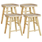 Modern Style Bar-stool Wooden Legs Barstool with Footrest for Restaurant 4 Piece Set Short Stool(22"H) Clearhalo 'Bar Furniture' 'Bar Stools' 'bar_stools' 'furn' 'furn_bar_stools' 'furniture_bar_stools' 'Kitchen & Dining Furniture' 'kitchen&dining_furn' 'kitchen' 'kitchen_furn' Furniture' 4439969