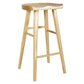 Modern Style Bar-stool Wooden Legs Barstool with Footrest for Restaurant 1 Piece Bar Stool(30"H) Clearhalo 'Bar Furniture' 'Bar Stools' 'bar_stools' 'furn' 'furn_bar_stools' 'furniture_bar_stools' 'Kitchen & Dining Furniture' 'kitchen&dining_furn' 'kitchen' 'kitchen_furn' Furniture' 4439970
