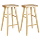 Modern Style Bar-stool Wooden Legs Barstool with Footrest for Restaurant 2 Piece Set Bar Stool(30"H) Clearhalo 'Bar Furniture' 'Bar Stools' 'bar_stools' 'furn' 'furn_bar_stools' 'furniture_bar_stools' 'Kitchen & Dining Furniture' 'kitchen&dining_furn' 'kitchen' 'kitchen_furn' Furniture' 4439971