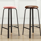 Modern Style Bar-stool Round Seat Barstool with Footrest and Metal Base Clearhalo 'Bar Furniture' 'Bar Stools' 'bar_stools' 'furn' 'furn_bar_stools' 'furniture_bar_stools' 'Kitchen & Dining Furniture' 'kitchen&dining_furn' 'kitchen' 'kitchen_furn' Furniture' 4439982