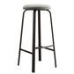 Modern Style Bar-stool Round Seat Barstool with Footrest and Metal Base Clearhalo 'Bar Furniture' 'Bar Stools' 'bar_stools' 'furn' 'furn_bar_stools' 'furniture_bar_stools' 'Kitchen & Dining Furniture' 'kitchen&dining_furn' 'kitchen' 'kitchen_furn' Furniture' 4439984