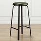 Modern Style Bar-stool Round Seat Barstool with Footrest and Metal Base Green 1 Piece Clearhalo 'Bar Furniture' 'Bar Stools' 'bar_stools' 'furn' 'furn_bar_stools' 'furniture_bar_stools' 'Kitchen & Dining Furniture' 'kitchen&dining_furn' 'kitchen' 'kitchen_furn' Furniture' 4440001