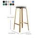 Modern Style Bar-stool Round Seat Barstool with Footrest and Metal Base Clearhalo 'Bar Furniture' 'Bar Stools' 'bar_stools' 'furn' 'furn_bar_stools' 'furniture_bar_stools' 'Kitchen & Dining Furniture' 'kitchen&dining_furn' 'kitchen' 'kitchen_furn' Furniture' 4440034