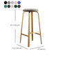 Modern Style Bar-stool Round Seat Barstool with Footrest and Metal Base Clearhalo 'Bar Furniture' 'Bar Stools' 'bar_stools' 'furn' 'furn_bar_stools' 'furniture_bar_stools' 'Kitchen & Dining Furniture' 'kitchen&dining_furn' 'kitchen' 'kitchen_furn' Furniture' 4440035