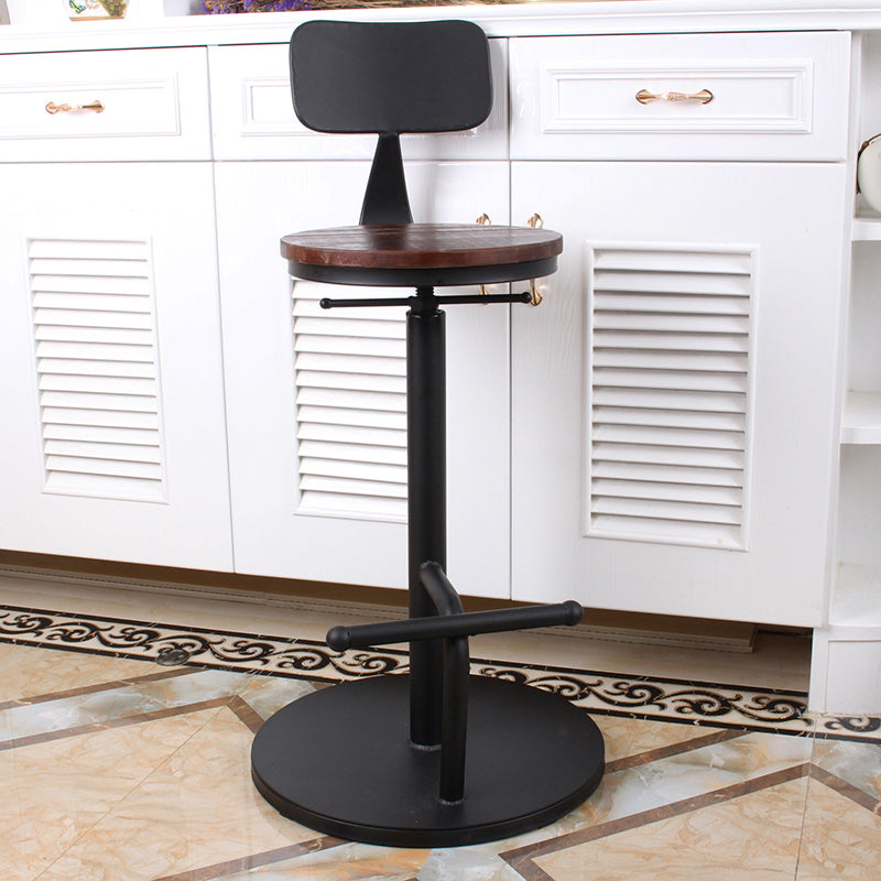 Modern Style Bar Chair with Adjustable Height Swivel Footrest Barstool for Counter Bar Clearhalo 'Bar Furniture' 'Bar Stools' 'bar_stools' 'furn' 'furn_bar_stools' 'furniture_bar_stools' 'Kitchen & Dining Furniture' 'kitchen&dining_furn' 'kitchen' 'kitchen_furn' Furniture' 4440038