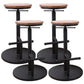 Modern Style Bar Chair with Adjustable Height Swivel Footrest Barstool for Counter Bar Brown 4 Piece Set Backless Clearhalo 'Bar Furniture' 'Bar Stools' 'bar_stools' 'furn' 'furn_bar_stools' 'furniture_bar_stools' 'Kitchen & Dining Furniture' 'kitchen&dining_furn' 'kitchen' 'kitchen_furn' Furniture' 4440041