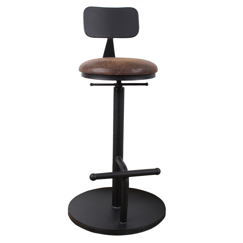 Modern Style Bar Chair with Adjustable Height Swivel Footrest Barstool for Counter Bar Clearhalo 'Bar Furniture' 'Bar Stools' 'bar_stools' 'furn' 'furn_bar_stools' 'furniture_bar_stools' 'Kitchen & Dining Furniture' 'kitchen&dining_furn' 'kitchen' 'kitchen_furn' Furniture' 4440045