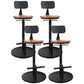 Modern Style Bar Chair with Adjustable Height Swivel Footrest Barstool for Counter Bar Light Wood 4 Piece Set Low Back Clearhalo 'Bar Furniture' 'Bar Stools' 'bar_stools' 'furn' 'furn_bar_stools' 'furniture_bar_stools' 'Kitchen & Dining Furniture' 'kitchen&dining_furn' 'kitchen' 'kitchen_furn' Furniture' 4440049