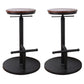 Modern Style Bar Chair with Adjustable Height Swivel Footrest Barstool for Counter Bar Dark Wood 2 Piece Set Backless Clearhalo 'Bar Furniture' 'Bar Stools' 'bar_stools' 'furn' 'furn_bar_stools' 'furniture_bar_stools' 'Kitchen & Dining Furniture' 'kitchen&dining_furn' 'kitchen' 'kitchen_furn' Furniture' 4440060