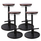 Modern Style Bar Chair with Adjustable Height Swivel Footrest Barstool for Counter Bar Dark Wood 4 Piece Set Backless Clearhalo 'Bar Furniture' 'Bar Stools' 'bar_stools' 'furn' 'furn_bar_stools' 'furniture_bar_stools' 'Kitchen & Dining Furniture' 'kitchen&dining_furn' 'kitchen' 'kitchen_furn' Furniture' 4440061