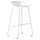 Modern Style Bar-stool Sled Legs with Iron Footrest Low Back Barstool for Kitchen White 1 Piece Clearhalo 'Bar Furniture' 'Bar Stools' 'bar_stools' 'furn' 'furn_bar_stools' 'furniture_bar_stools' 'Kitchen & Dining Furniture' 'kitchen&dining_furn' 'kitchen' 'kitchen_furn' Furniture' 4440065