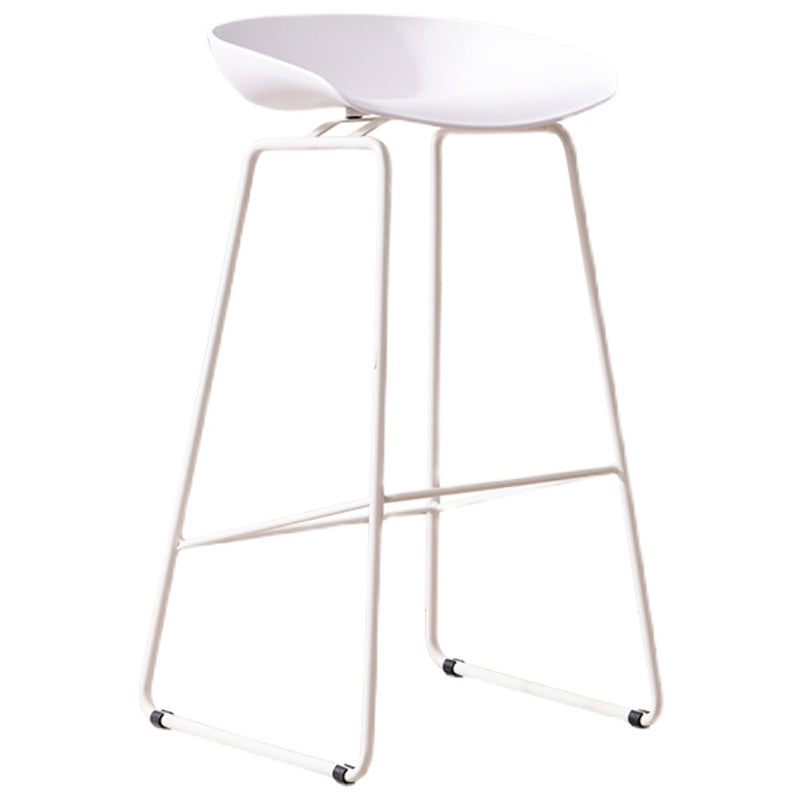 Modern Style Bar-stool Sled Legs with Iron Footrest Low Back Barstool for Kitchen Clearhalo 'Bar Furniture' 'Bar Stools' 'bar_stools' 'furn' 'furn_bar_stools' 'furniture_bar_stools' 'Kitchen & Dining Furniture' 'kitchen&dining_furn' 'kitchen' 'kitchen_furn' Furniture' 4440073