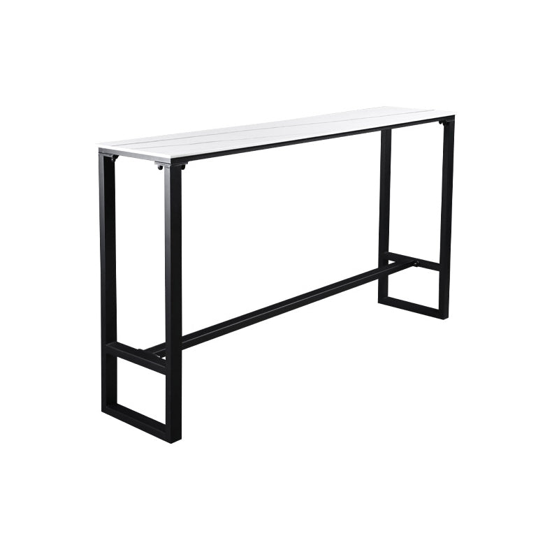 Industrial Rectangle Top Counter Table Stone Top 42-inch Height Table for Coffee Shop White Without Chairs Clearhalo 'Bar Furniture' 'Bar Tables' 'bar_tables' 'furn' 'furn_bar_tables' 'Furniture' 'furniture_bar_tables' 'Kitchen & Dining Furniture' 4440084
