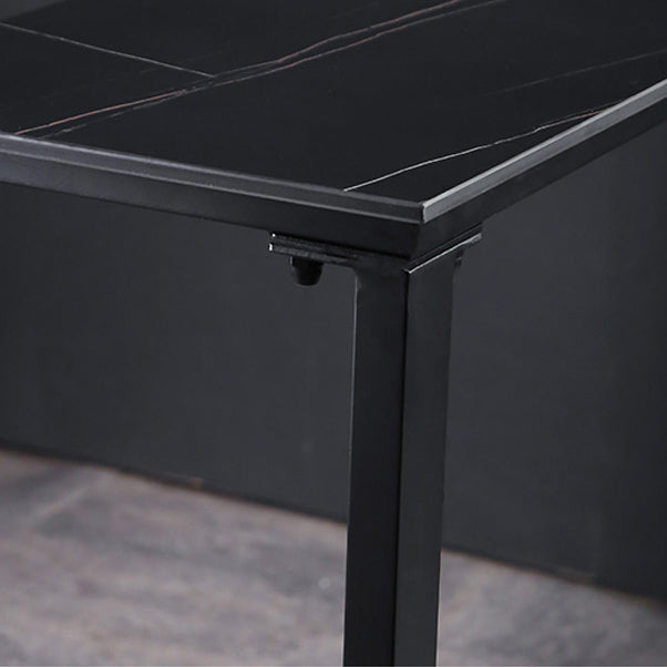 Industrial Rectangle Top Counter Table Stone Top 42-inch Height Table for Coffee Shop Clearhalo 'Bar Furniture' 'Bar Tables' 'bar_tables' 'furn' 'furn_bar_tables' 'Furniture' 'furniture_bar_tables' 'Kitchen & Dining Furniture' 4440086