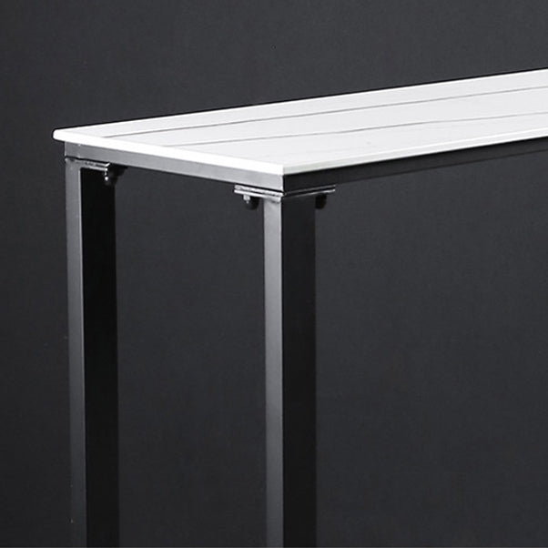 Industrial Rectangle Top Counter Table Stone Top 42-inch Height Table for Coffee Shop Clearhalo 'Bar Furniture' 'Bar Tables' 'bar_tables' 'furn' 'furn_bar_tables' 'Furniture' 'furniture_bar_tables' 'Kitchen & Dining Furniture' 4440087