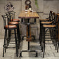 Wood Top Water Pipe Frame Counter Table Industrial 42-inch Height Table for Dinning Room 70.9"L x 19.7"W x 41.3"H Without Chairs Clearhalo 'Bar Furniture' 'Bar Tables' 'bar_tables' 'furn' 'furn_bar_tables' 'Furniture' 'furniture_bar_tables' 'Kitchen & Dining Furniture' 4440102