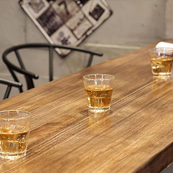 Wood Top Water Pipe Frame Counter Table Industrial 42-inch Height Table for Dinning Room Clearhalo 'Bar Furniture' 'Bar Tables' 'bar_tables' 'furn' 'furn_bar_tables' 'Furniture' 'furniture_bar_tables' 'Kitchen & Dining Furniture' 4440107