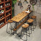Wood Top Water Pipe Frame Counter Table Industrial 42-inch Height Table for Dinning Room Clearhalo 'Bar Furniture' 'Bar Tables' 'bar_tables' 'furn' 'furn_bar_tables' 'Furniture' 'furniture_bar_tables' 'Kitchen & Dining Furniture' 4440109