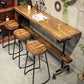 Wood Top Water Pipe Frame Counter Table Industrial 42-inch Height Table for Dinning Room Clearhalo 'Bar Furniture' 'Bar Tables' 'bar_tables' 'furn' 'furn_bar_tables' 'Furniture' 'furniture_bar_tables' 'Kitchen & Dining Furniture' 4440110