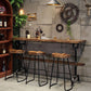 Wood Top Water Pipe Frame Counter Table Industrial 42-inch Height Table for Dinning Room Clearhalo 'Bar Furniture' 'Bar Tables' 'bar_tables' 'furn' 'furn_bar_tables' 'Furniture' 'furniture_bar_tables' 'Kitchen & Dining Furniture' 4440111