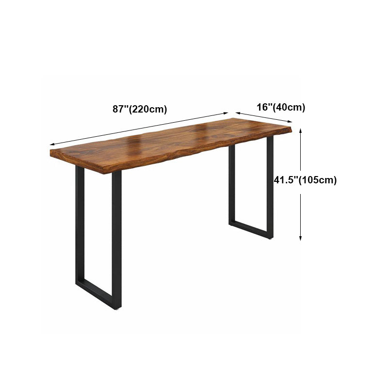 42-inch Height Cocktail Bar Table Industrial Style Wood Top Bar Table for Coffee Shop Clearhalo 'Bar Furniture' 'Bar Tables' 'bar_tables' 'furn' 'furn_bar_tables' 'Furniture' 'furniture_bar_tables' 'Kitchen & Dining Furniture' 4440137