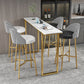 Living Room Bar Table 42-inch Height Stone Top and Metal Base Bistro Table Clearhalo 'Bar Furniture' 'Bar Tables' 'bar_tables' 'furn' 'furn_bar_tables' 'Furniture' 'furniture_bar_tables' 'Kitchen & Dining Furniture' 4440151
