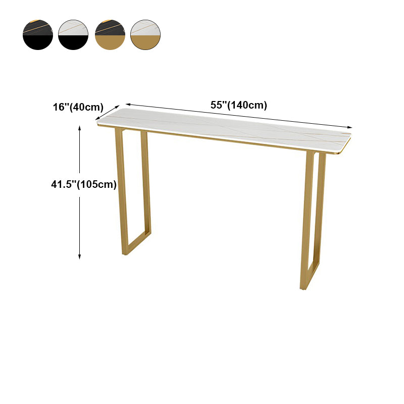Living Room Bar Table 42-inch Height Stone Top and Metal Base Bistro Table Clearhalo 'Bar Furniture' 'Bar Tables' 'bar_tables' 'furn' 'furn_bar_tables' 'Furniture' 'furniture_bar_tables' 'Kitchen & Dining Furniture' 4440155
