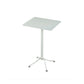 Outdoor Metal Top Counter Table Metal 4 Legs Industrial Style Foldable 42-inch Bar Table White Square Without Chairs Clearhalo 'Bar Furniture' 'Bar Tables' 'bar_tables' 'furn' 'furn_bar_tables' 'Furniture' 'furniture_bar_tables' 'Kitchen & Dining Furniture' 4440160