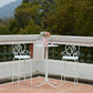 Outdoor Metal Top Counter Table Metal 4 Legs Industrial Style Foldable 42-inch Bar Table Clearhalo 'Bar Furniture' 'Bar Tables' 'bar_tables' 'furn' 'furn_bar_tables' 'Furniture' 'furniture_bar_tables' 'Kitchen & Dining Furniture' 4440166