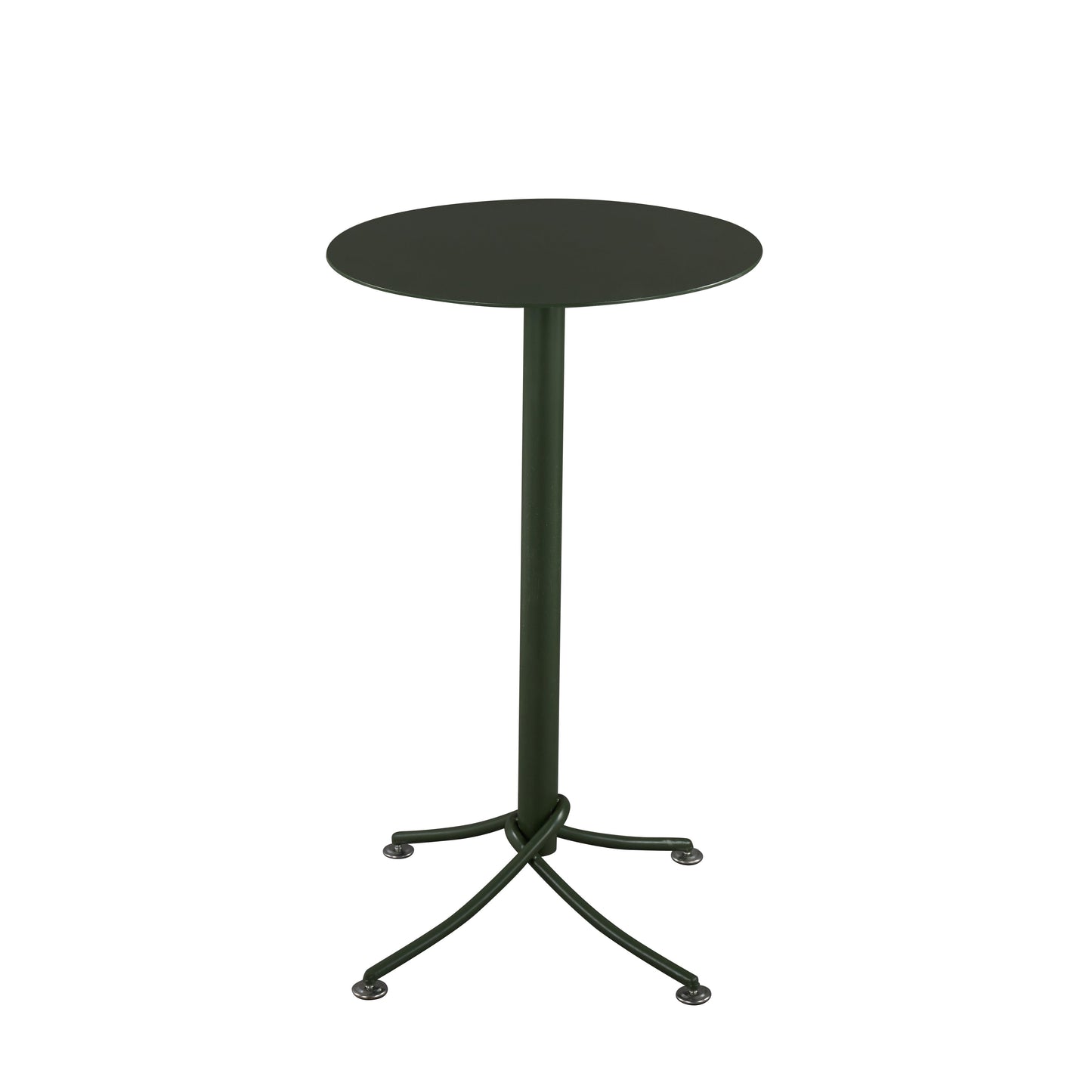 Outdoor Metal Top Counter Table Metal 4 Legs Industrial Style Foldable 42-inch Bar Table Green Round Without Chairs Clearhalo 'Bar Furniture' 'Bar Tables' 'bar_tables' 'furn' 'furn_bar_tables' 'Furniture' 'furniture_bar_tables' 'Kitchen & Dining Furniture' 4440169