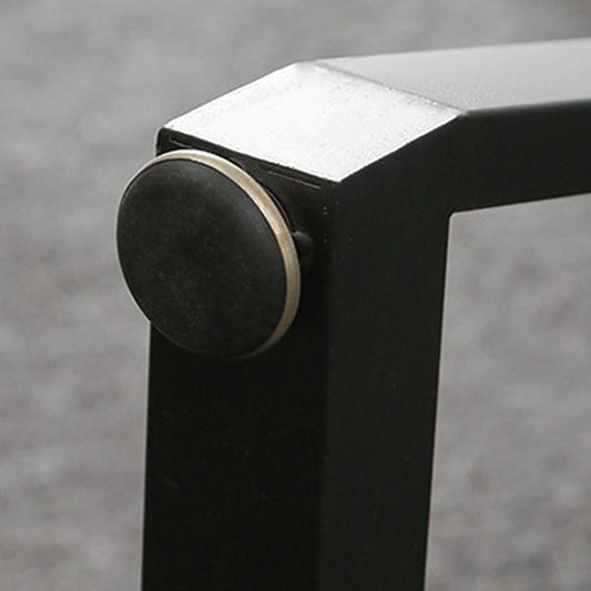 Modern Bar Dining Table Rectangle Bar Height Table with Double Pedestal in Black Clearhalo 'Bar Furniture' 'Bar Tables' 'bar_tables' 'furn' 'furn_bar_tables' 'Furniture' 'furniture_bar_tables' 'Kitchen & Dining Furniture' 4440186